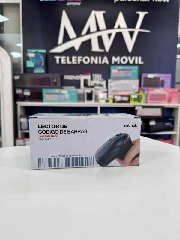 Producto - Lector Codigo de Barras Laser 1D Inalambrico Netmak NM-LC502