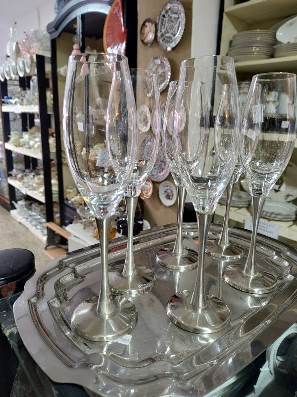 Producto - Copas cristal y metal x 6