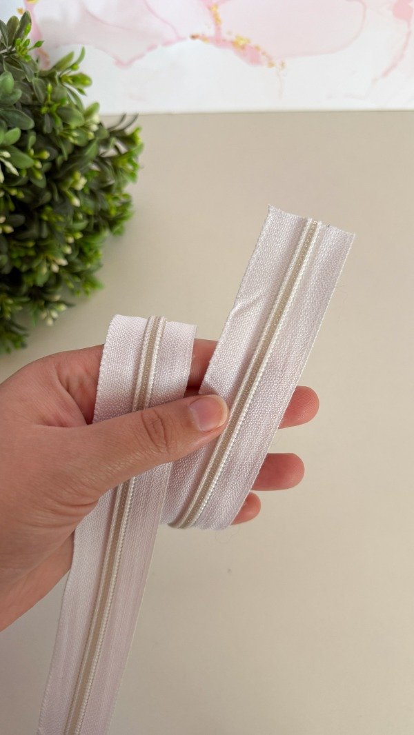 Producto - Cierre de nylon x metro cadena N5 blanco