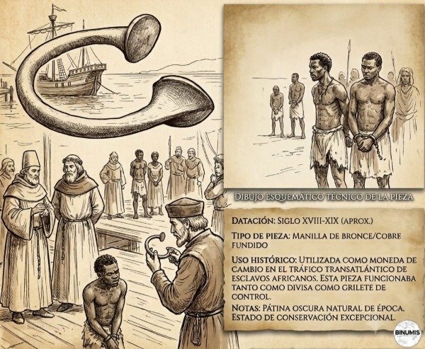 Producto - Manilla Comercial Okpoho (Trata de Esclavos) Proto-moneda (S.XVII-XIX) Escasa - 2