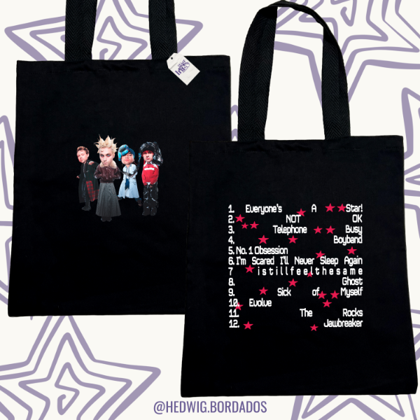 Tote bag 5sos star cover tracklist doble estampa