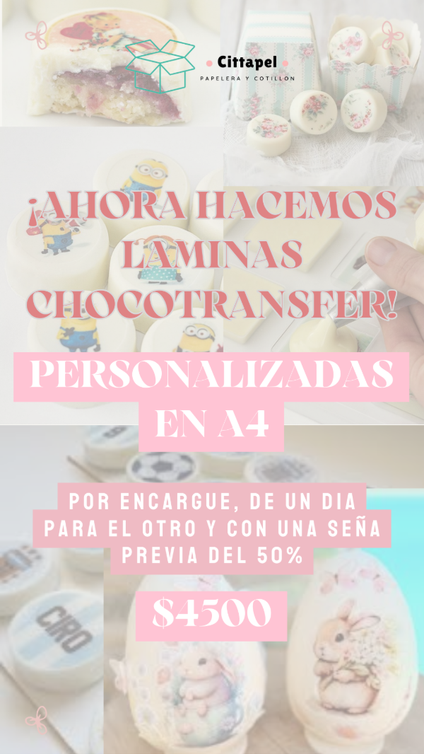 Producto - Laminas Choco transfer A4
