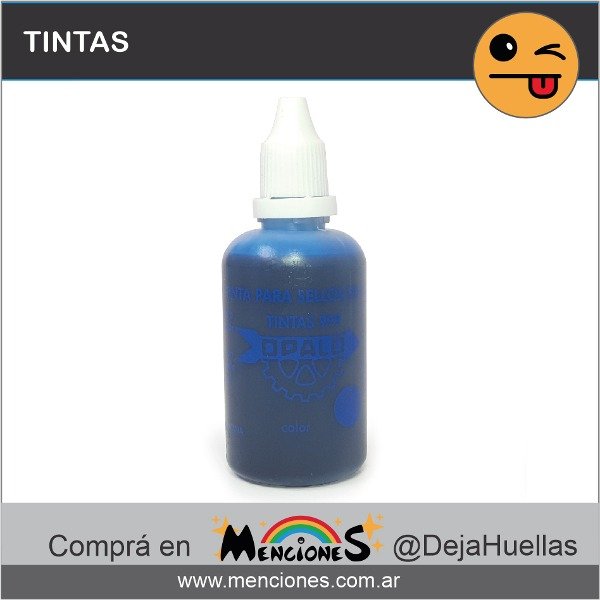 Producto - Tinta Al Agua Para Sellos de goma o metal, Ópalo 999, 25cc, AZUL
