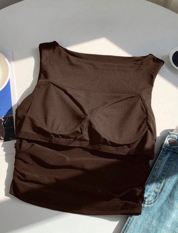 Producto - Musculosa SHEIN con push up marron - 1
