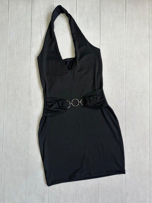 Producto - [7806] Vestido marilyn cinto 3 argollas microfibra