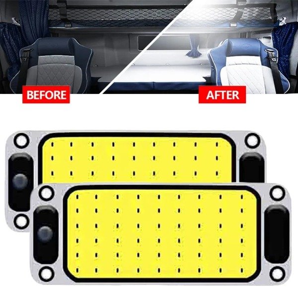 Producto - Kit Lamparas Plafon 54 Leds Cob Ultra Delgada Adhesiva Tecla