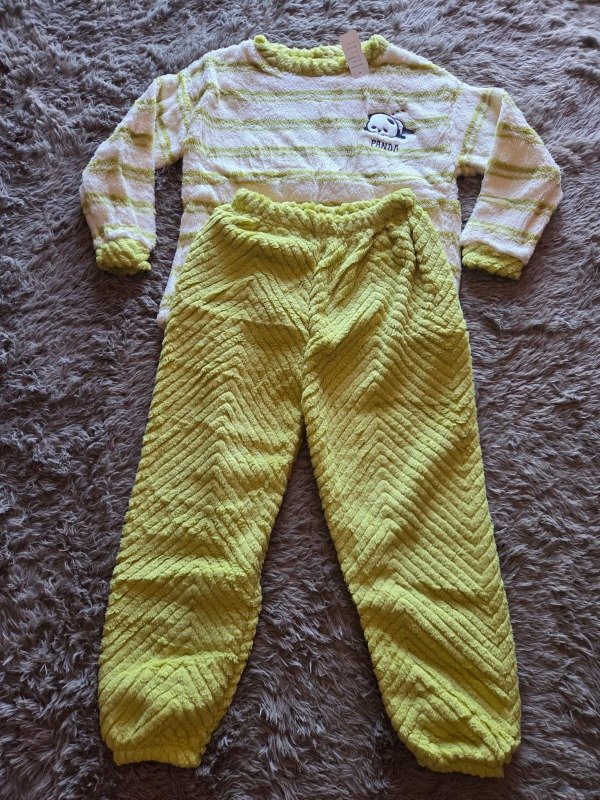 Producto - Conjunto Corderito Panda Verde claro Lineas