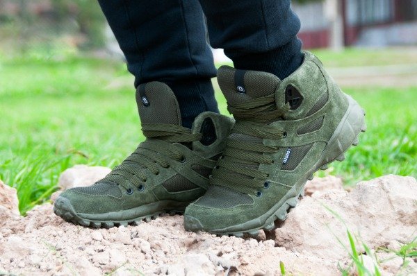 Producto - borceguí OZONO media caña color verde militar