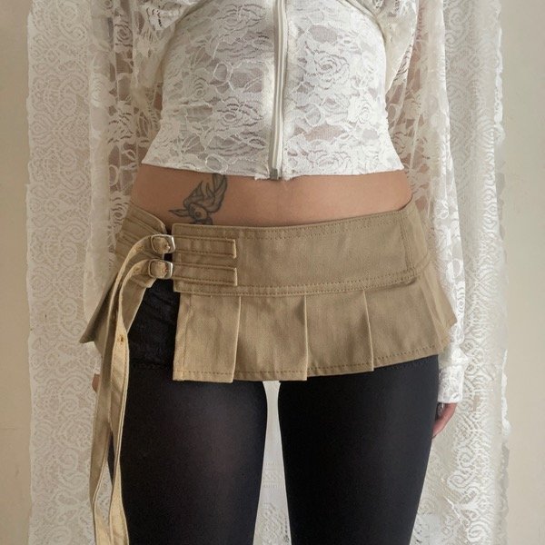 Producto - falda cinturón beige