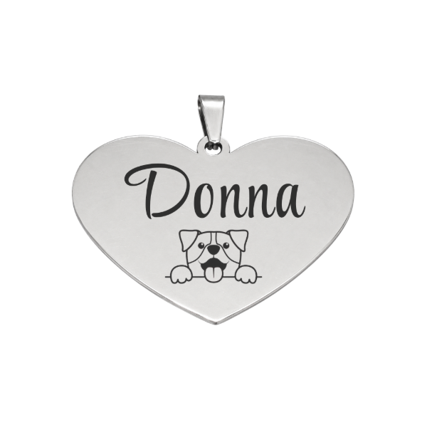 Producto - Chapita Personalizable Corazon - Perro asomandose - 0