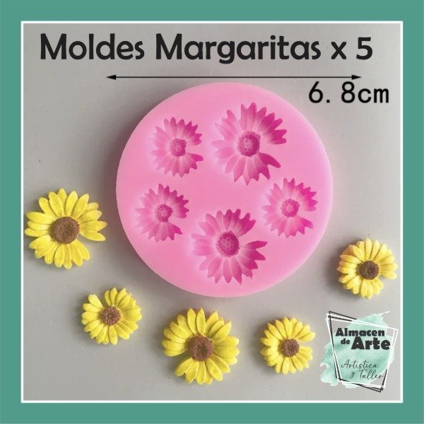 Producto - Molde Silicona Margaritas x 6