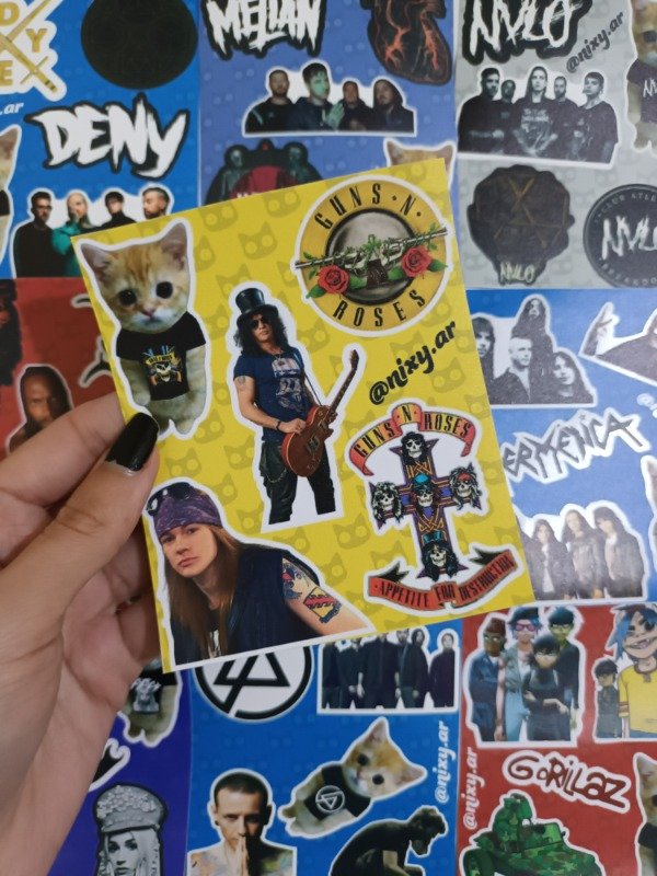 Producto - Plancha de stickers Guns n Roses