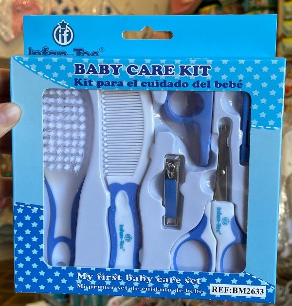 Producto - Set manicura y cuidado del bebé x6 +0M celeste