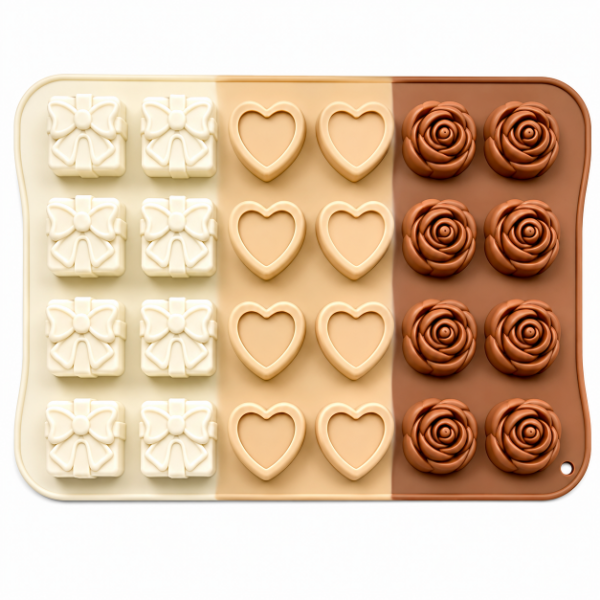 Producto - MOLDE WAX MELTS CORAZONES, FLORES Y REGALOS  -26i5-