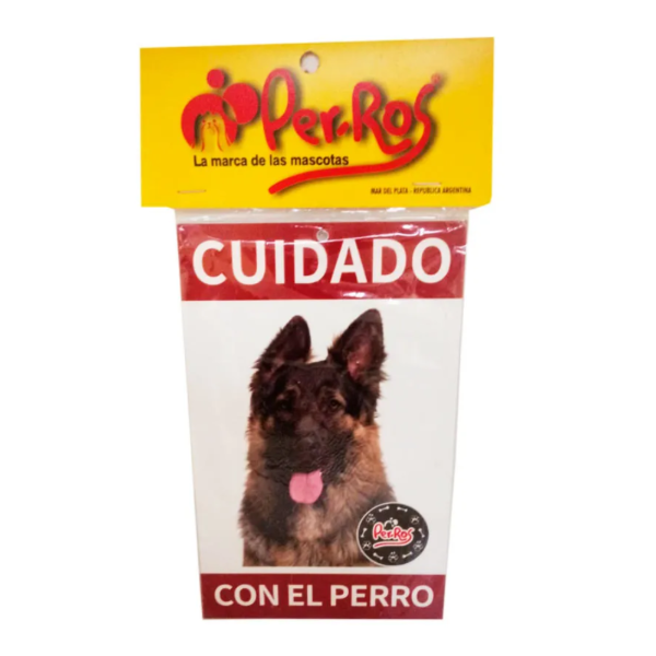 Producto - Per-Ros Cartel Cuidado con el Perro