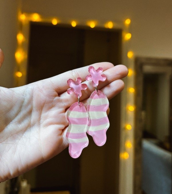 Producto - Aros vibra rosa