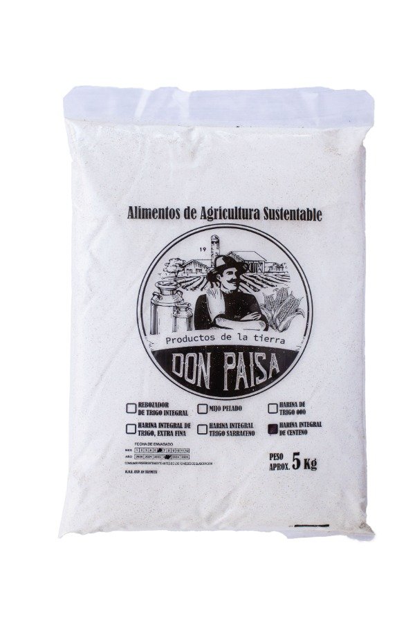 Producto - Harina INTEGRAL de CENTENO Orgánica x 5 kg DON PAISA