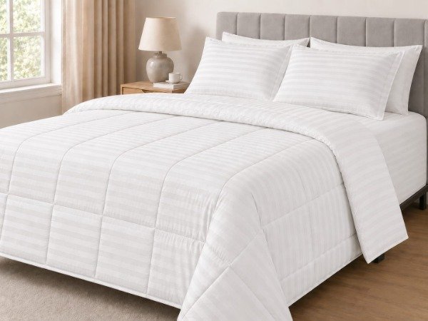 Producto - Acolchado Edredon Kasarah Dobby 600h Simil plumon c/ funda King - 1