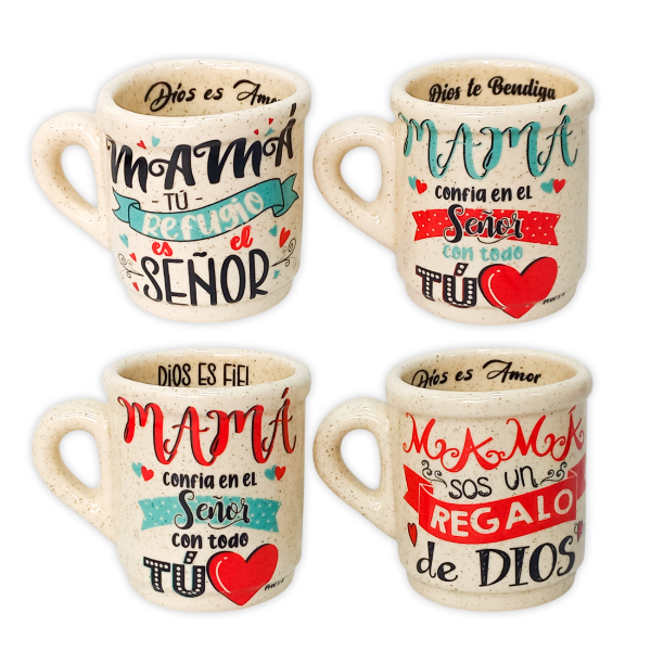 Producto - Tacita De Café Pocillo Rustico (DÍA DE LA MADRE) - (PACK X2 UNIDADES)