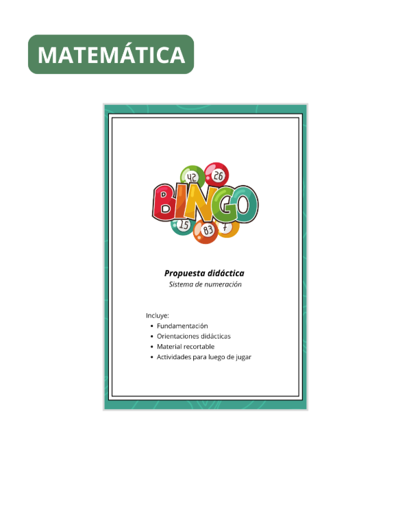 Producto - Bingo: Propuesta didáctica
