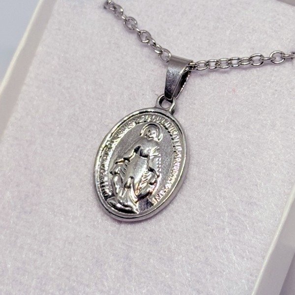 Producto - Medalla Milagrosa de Acero Quirúrgico 16,5mm x 21mm - Art.2502