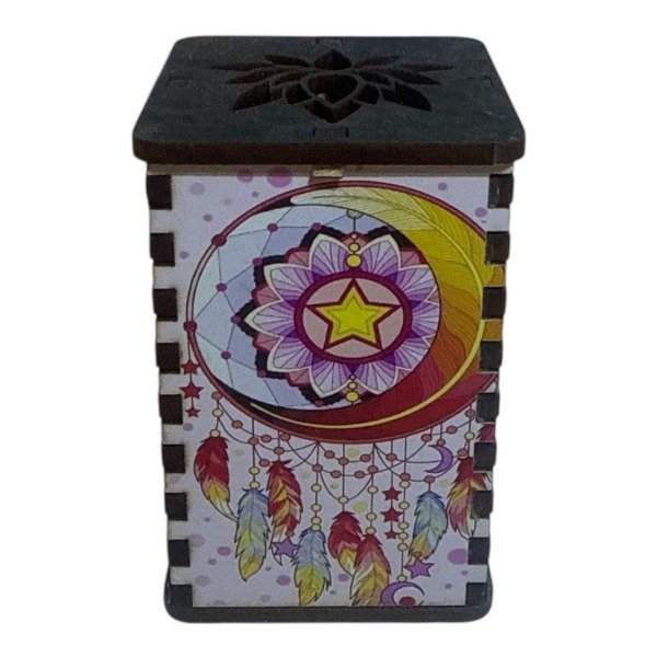 Producto - PORTA CONO MADERA DECORADO 10CM