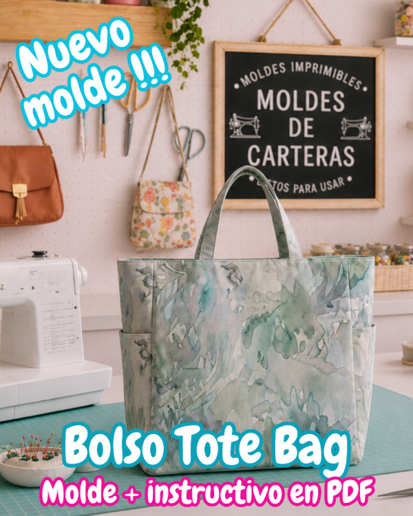 Producto - BOLSO TOTE BAG - MOLDERÍA + PASO A PASO PDF