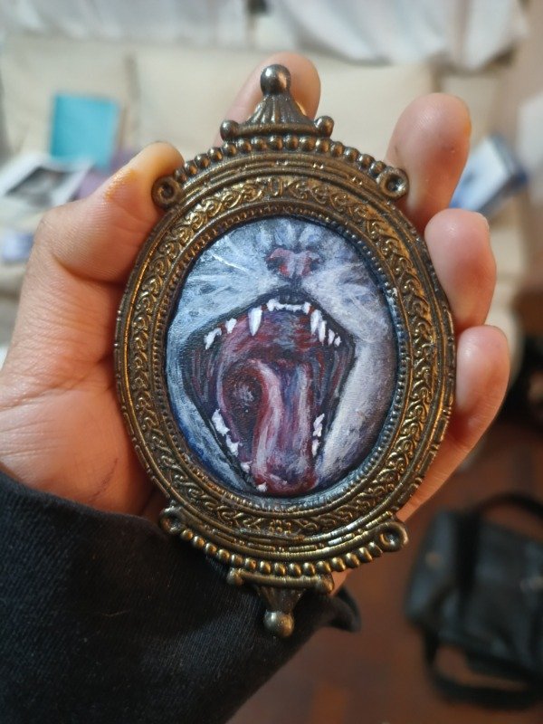 Producto - Cuadro original fauces de gato