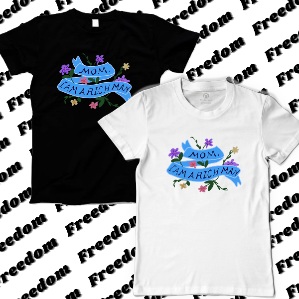 Remera MOM, I AM A RICH MAN