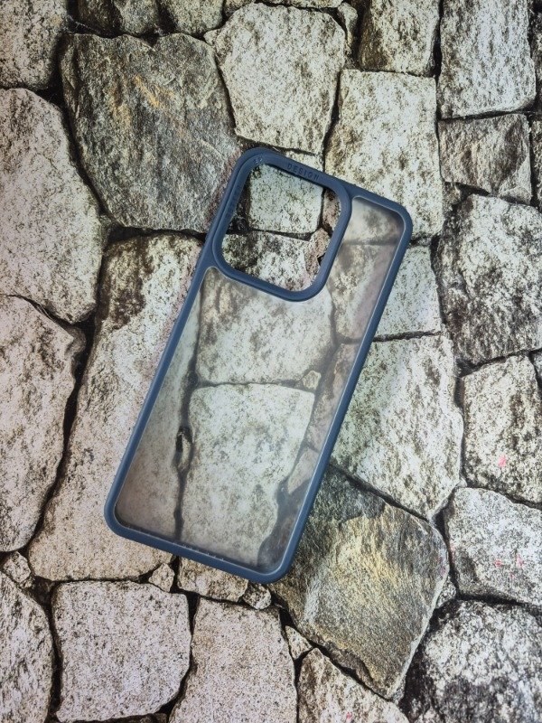 Producto - Funda bumper cristal borde color Moto G15 azul