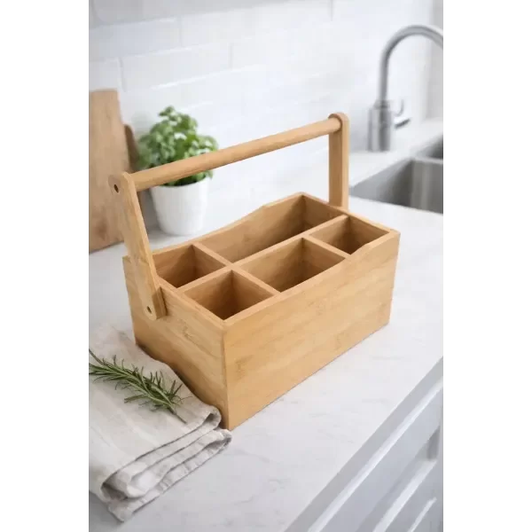 Producto - Organizador de Cocina en Bambú con Manija