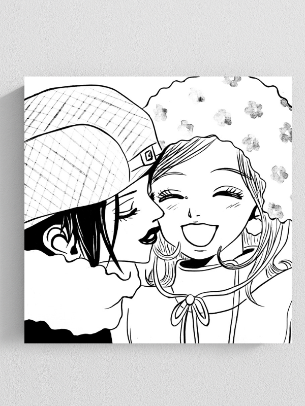 Producto - Cuadro Nana y Hachi (30x30cm)