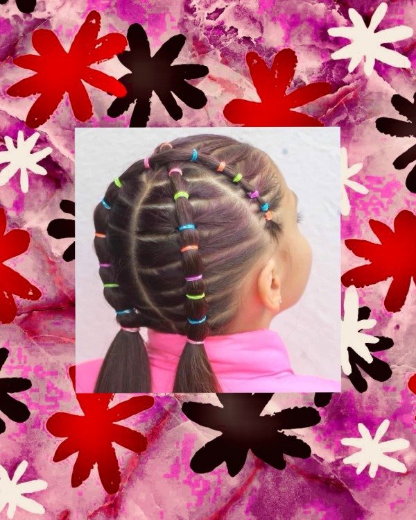 Producto - Banditas elásticas p/peinados Multicolor x40u.