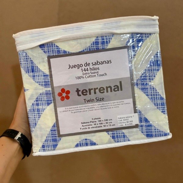 Producto - Sabana Estampada Twin Terrenal 144 Hilos SES2