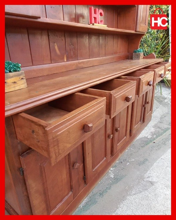 Producto - Gran bahiut modular con alzada estilo campo provenzal en algarrobo macizo - 6