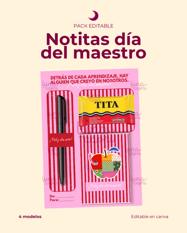 Producto - Notitas día del maestro