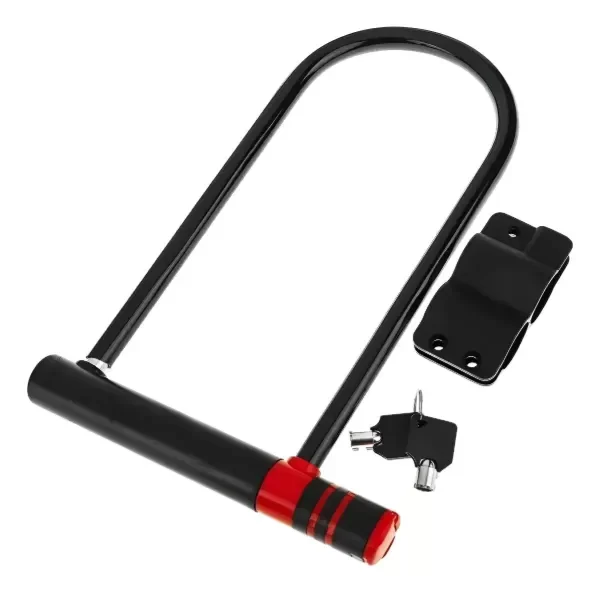 Producto - Candado Traba En U Bicicleta Moto Reforzado Soporte 2 Llaves