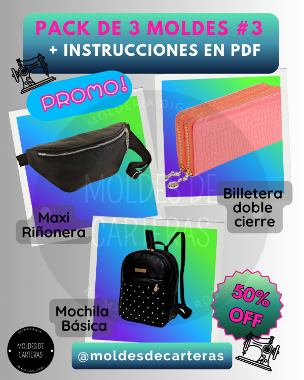 Producto - PACK 3 MOLDES #3 - 3 MOLDES + PASO A PASO PDF