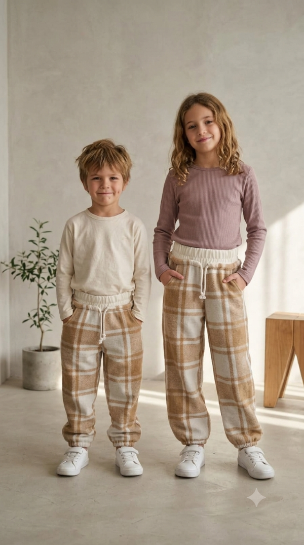 Producto - Jogger Tartan Beige Teens (PAN-02)
