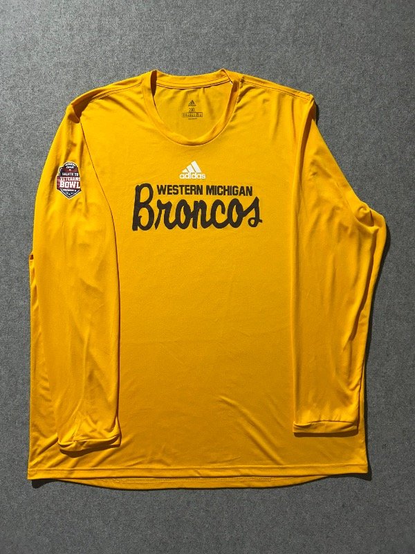 Producto - Remera de manga larga Adidas de la colección Western Michigan Broncos, Talle XXL