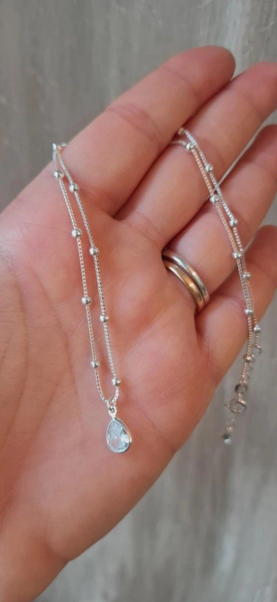 Producto - Collar Plata Gota - 0