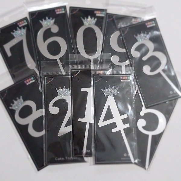 Producto - Toppers Números Acrilicos - 11 cm