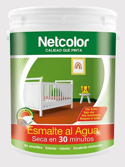Producto - Esmalte al Agua Brillante - Blanco [1L - 4L] - Netcolor