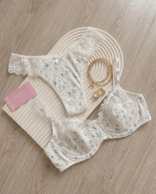 Producto - Conjunto floreado con aro y less clásica - Art 410 - 5