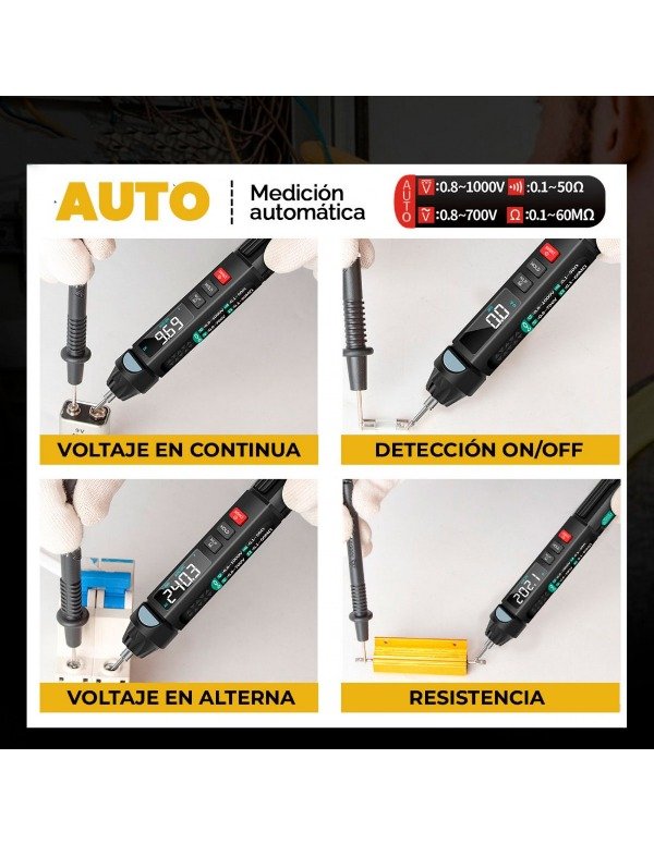 Producto - TESTER MULTIMETRO CAPACIMETRO LAPIZ BRINNA HB-500 - 4