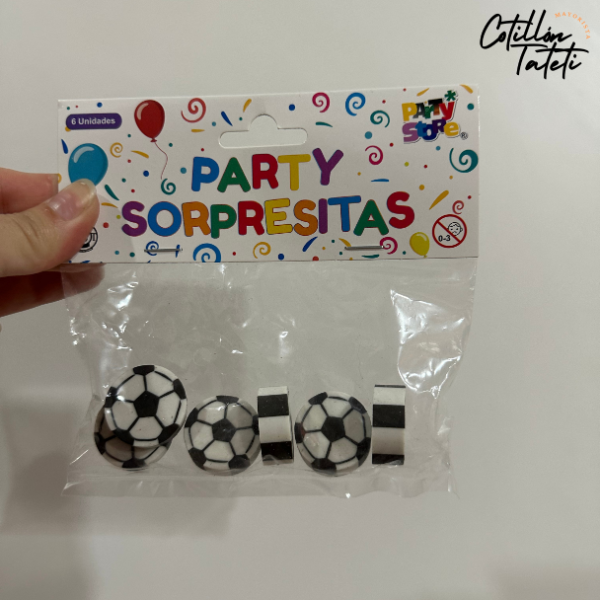 Producto - GOMAS FÚTBOL - 6 UNIDADES