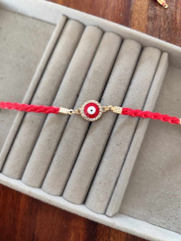 Producto - Pulsera ojo turco redondo . Roja