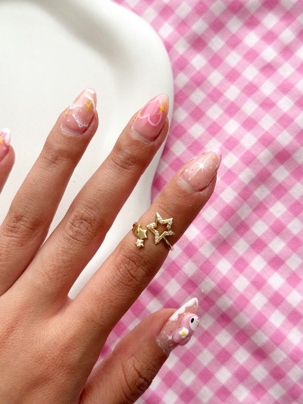 Producto - Anillo media falange galaxia AD