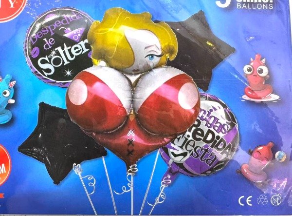 Producto - Set de Globos Despedida de Soltera Sexy x5