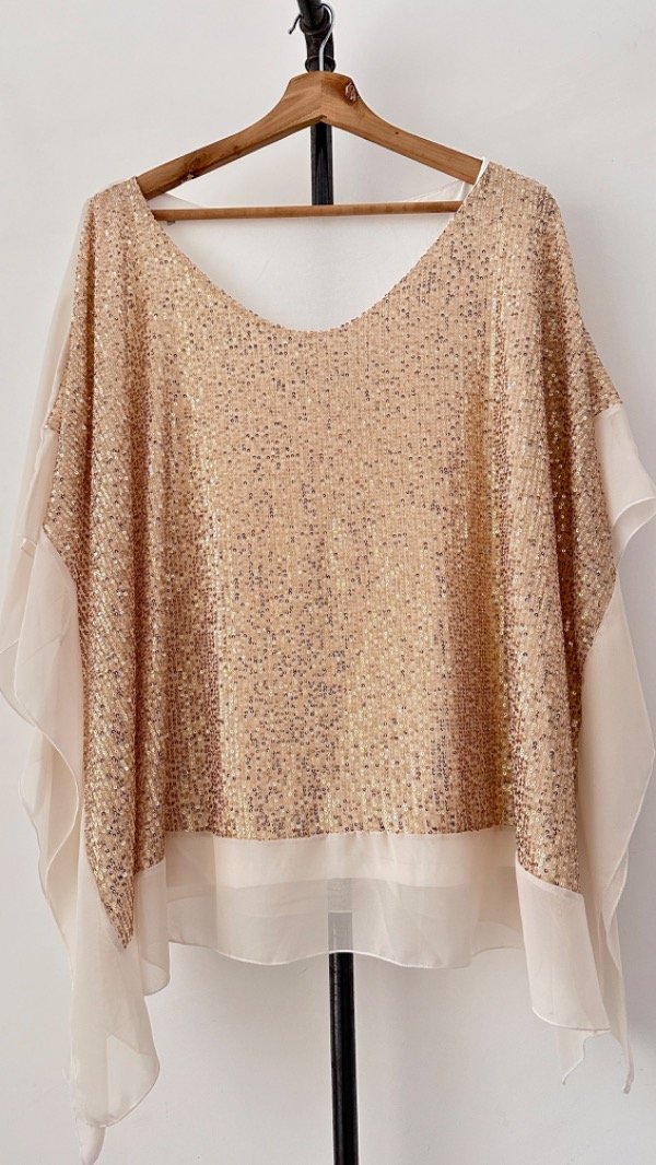 Producto - BLUSA LENTEJUELAS GASA XXL